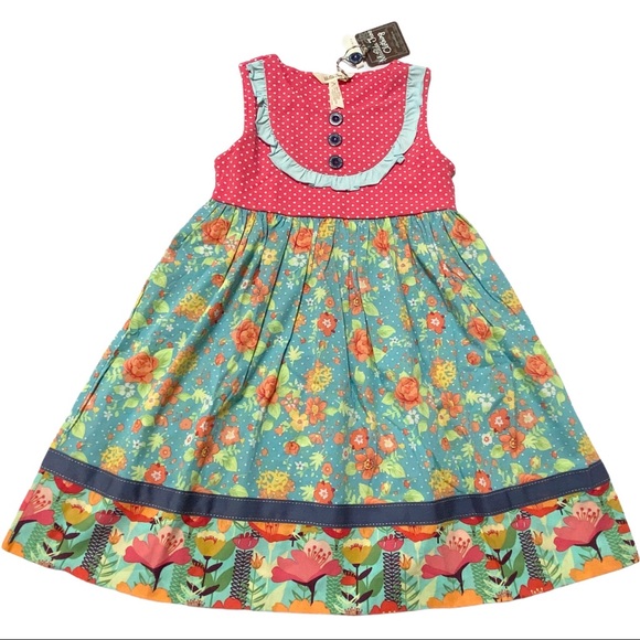 Matilda Jane Green Garden Dress 8 NWT - Picture 1 of 4